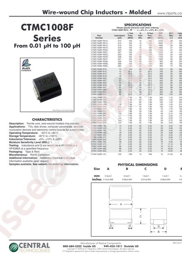 Central CTMC1008F-120J