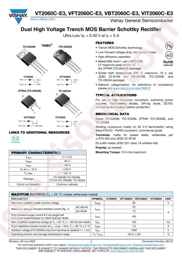 VISHAY VFT2060C-E3/4W