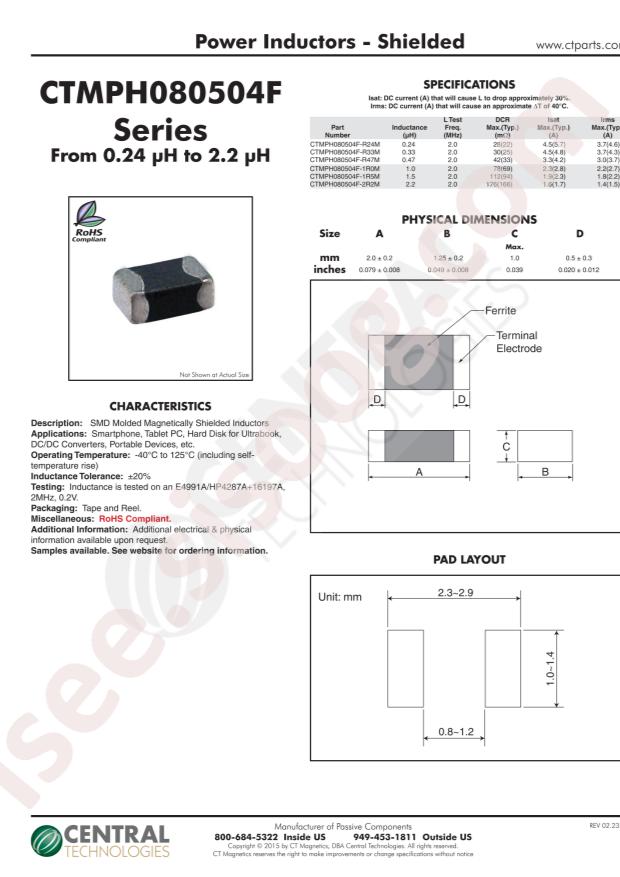 Central CTMPH080504F-R33M
