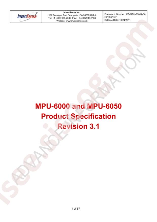 TDK InvenSense MPU-6000