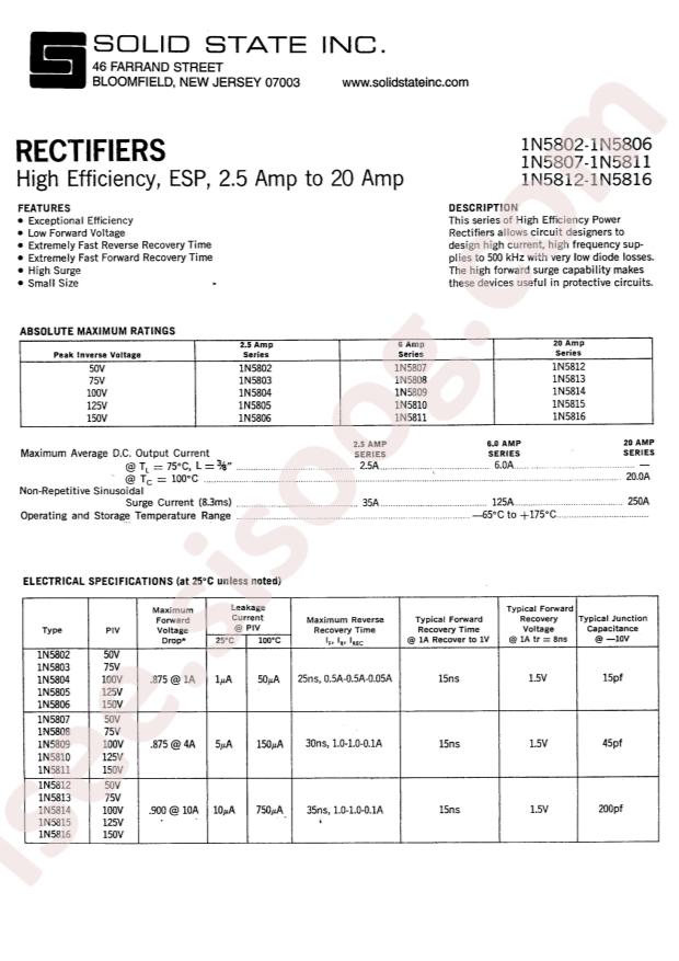 Solid State System 1N5810
