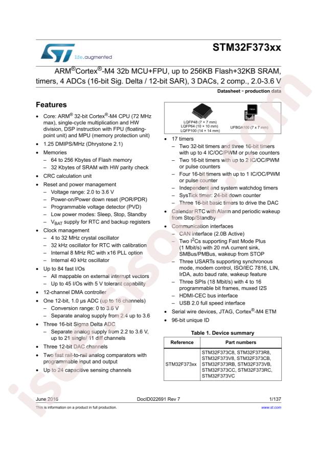 ST STM32F373CCT6