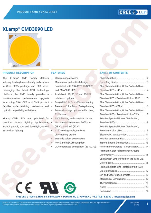 CREE LED CMB3090-R050-000Q0H0A57G