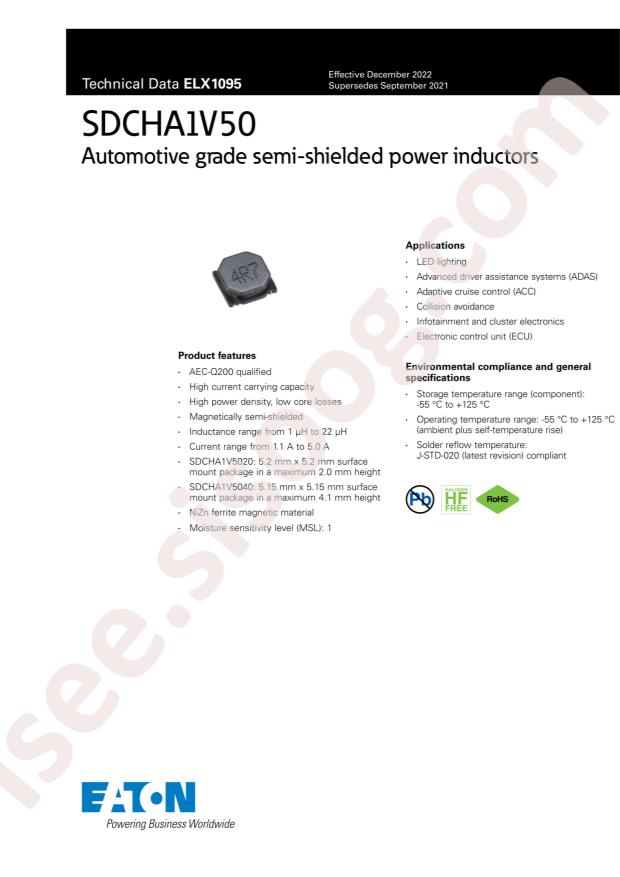 EATON SDCHA1V5020-8R2-R