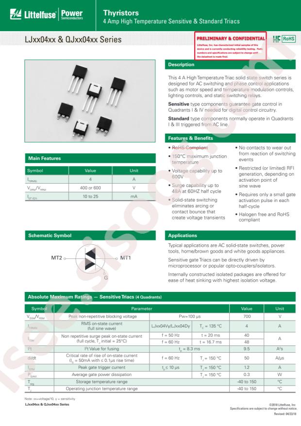 Littelfuse QJ6004D3TP