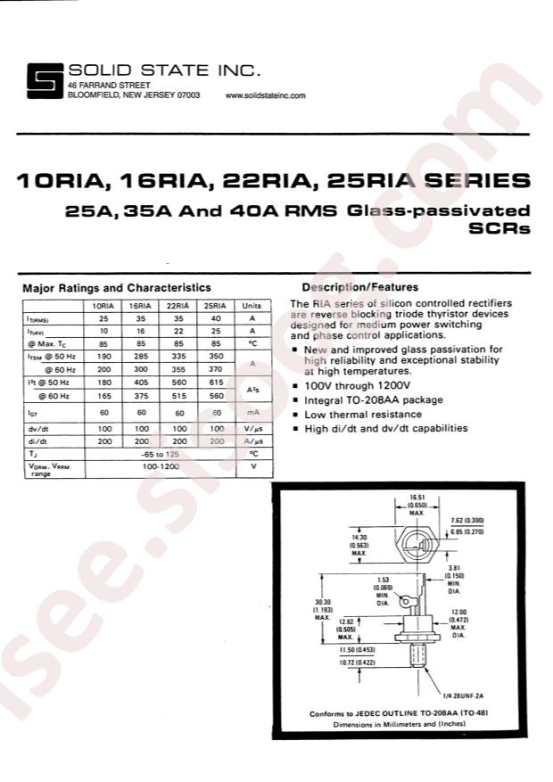 Solid State System 10RIA40