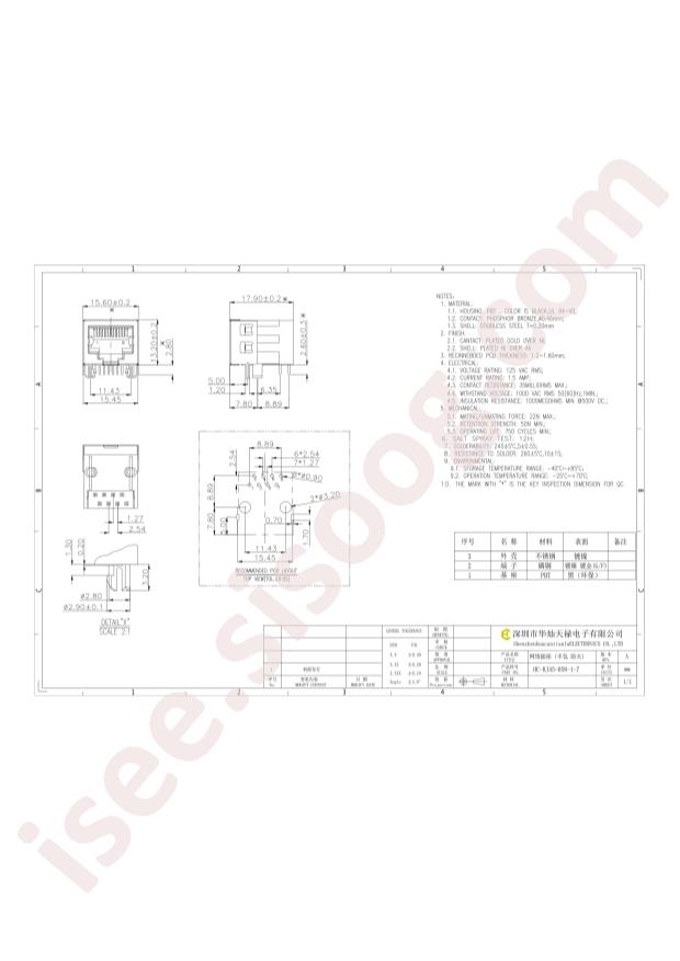 HCTL HC-RJ45-058-1-7