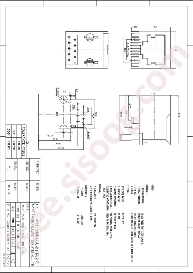 Ckmtw R-RJ45R08P-B005