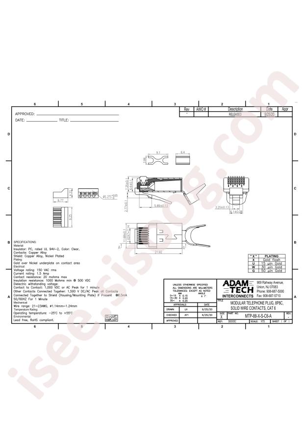 ADAM TECH MTP-88-X-S-C6-A