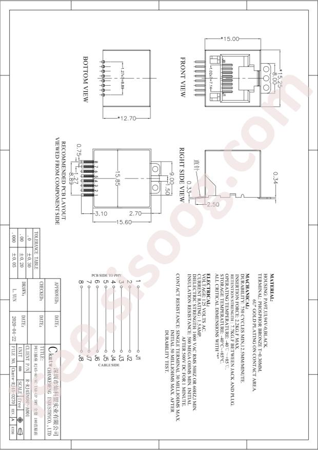 Ckmtw R-RJ45N08P-A001