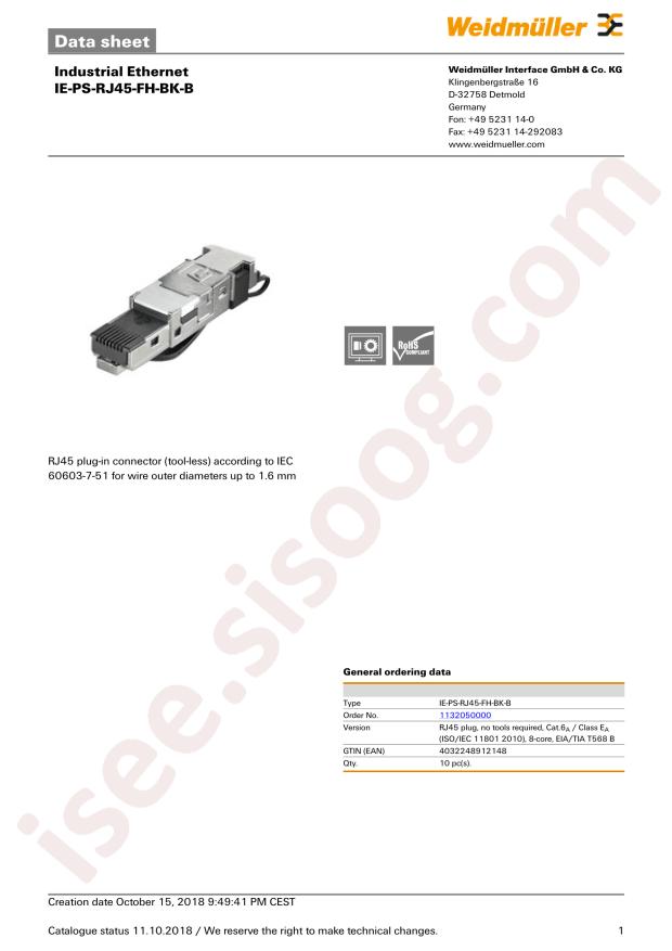 WEIDMULLER 1132050000