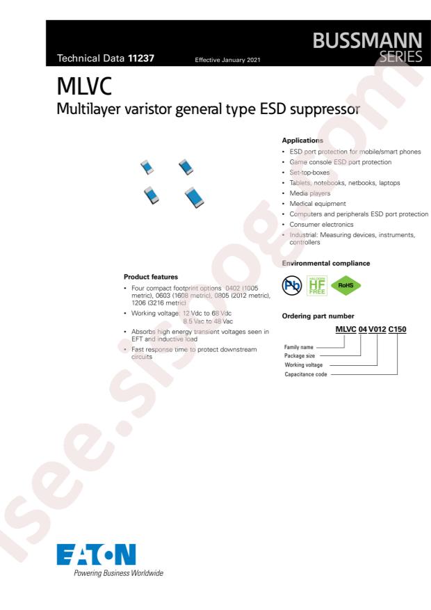 EATON MLVC12V022C250