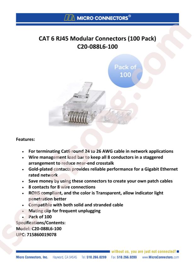 Micro Elec. Instrument C20-088L6-100