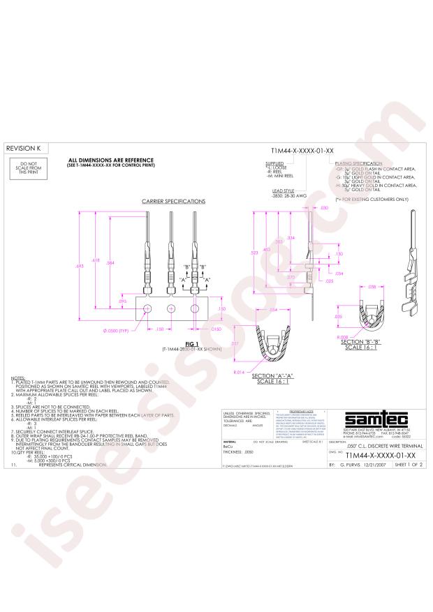 Samtec T1M44-R-2830-01-G