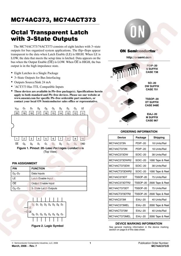 onsemi MC74ACT373M