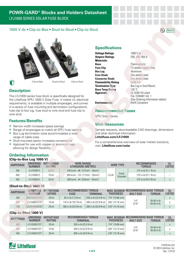 Littelfuse LFJ102001CST
