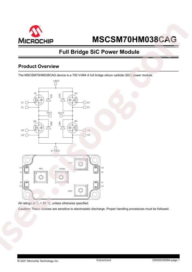 MICROCHIP MSCSM70HM038CAG