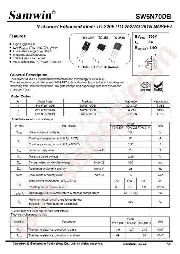 Samwin SWF6N70DB