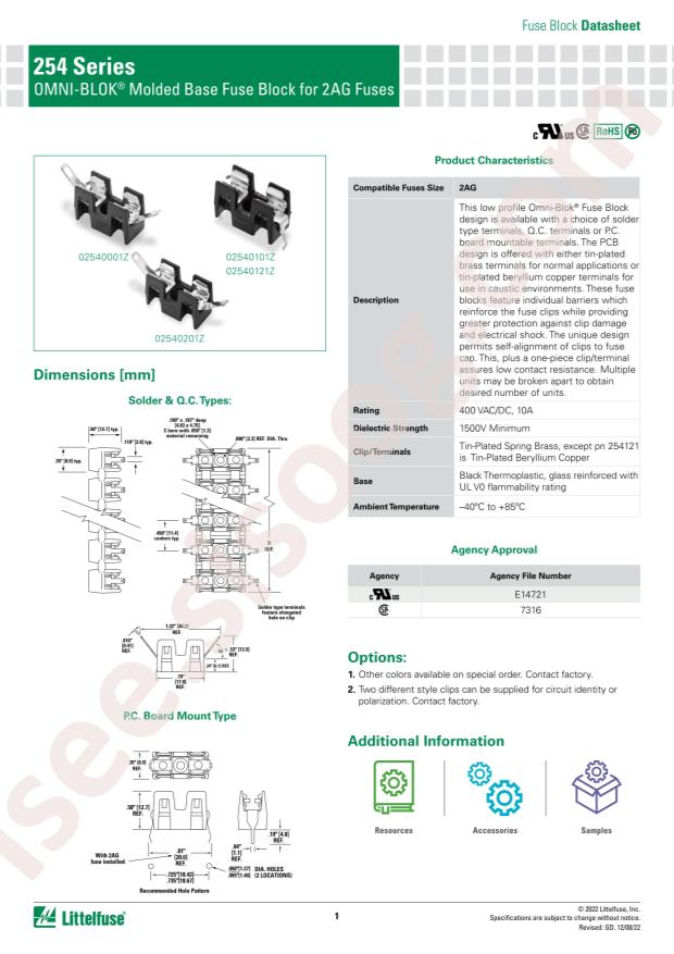 Littelfuse 02540201Z