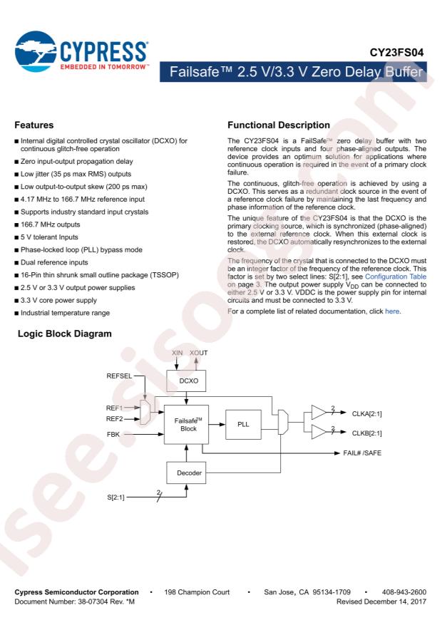 Infineon CY23FS04ZXCT