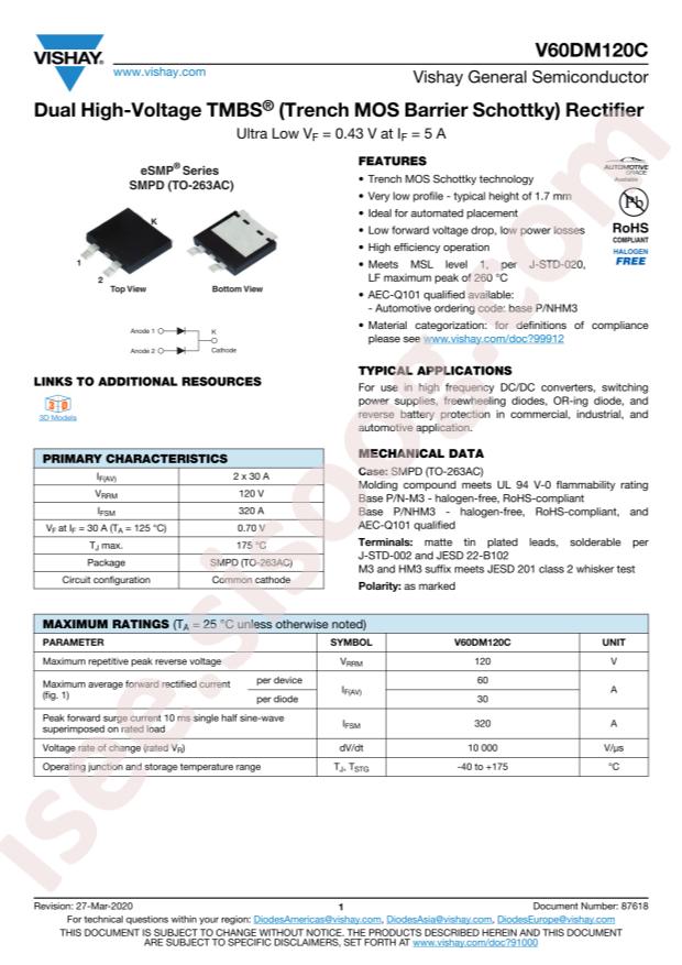VISHAY V60DM120C-M3/I