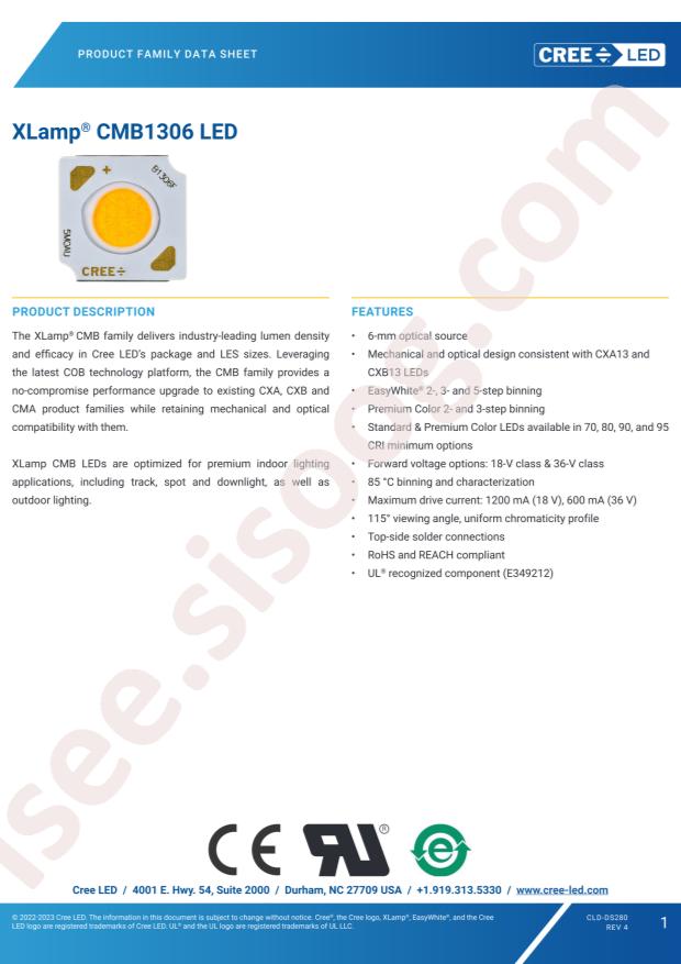 CREE LED CMB1306-R160-000F0U0A40G