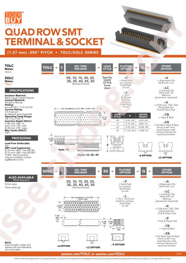 Samtec SOLC-105-02-S-Q-A-P