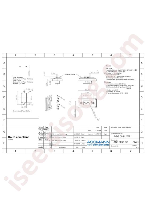 Assmann WSW Components A-DS 09 LL-WP