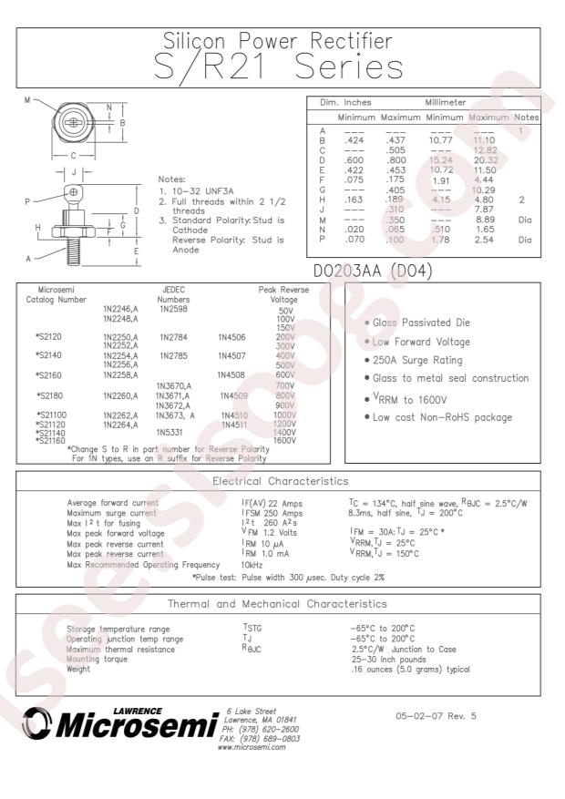 MICROCHIP 1N2250A
