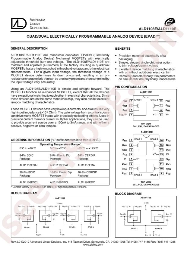 Advanced Linear Devices ALD1110ESAL