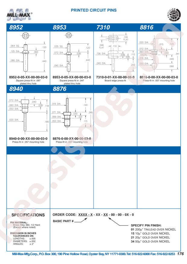 Mill-Max Mfg. Corp. 8816-0-00-01-00-00-03-0