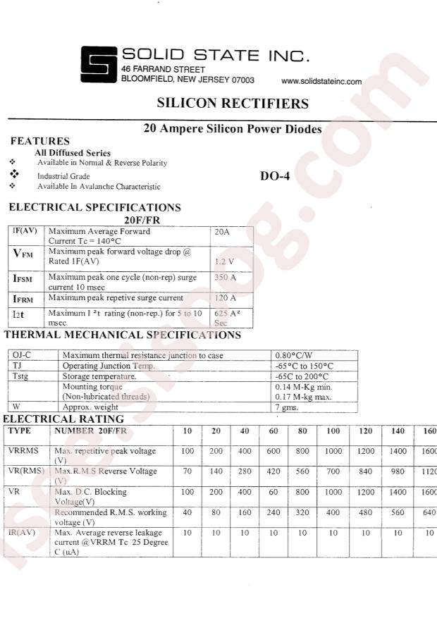 Solid State System 20F50