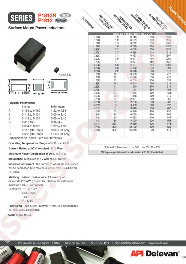 API Delevan P1812-104J