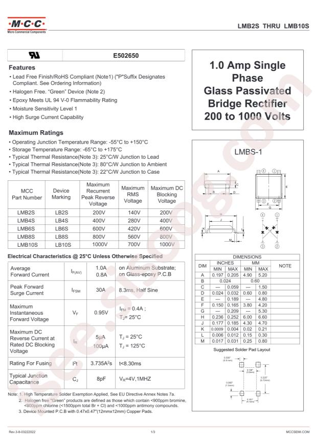 MCC LMB2S-TP
