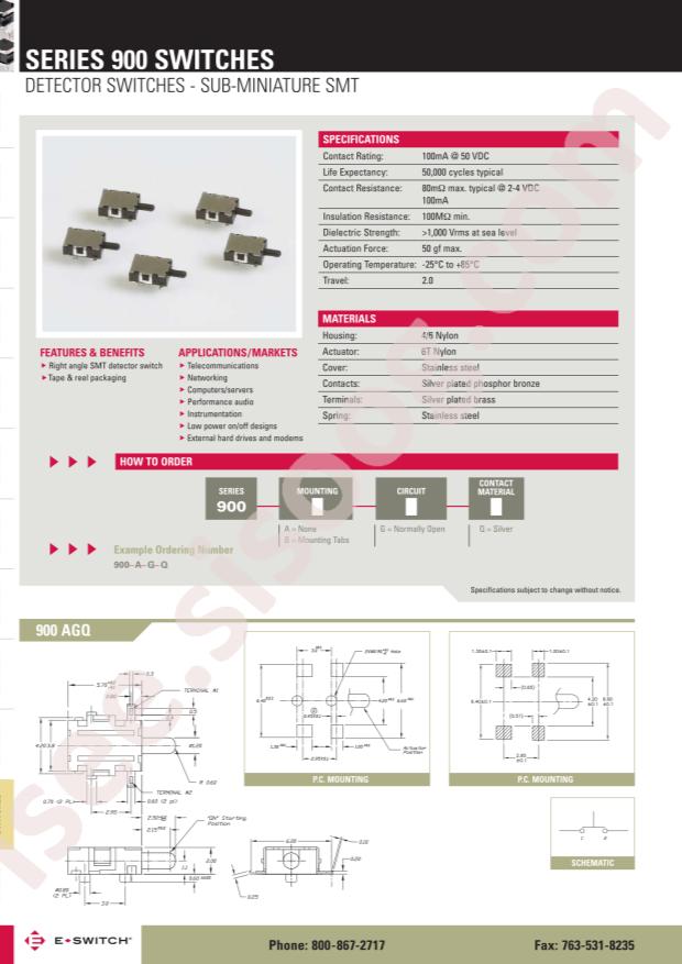 E-Switch 900BGQ