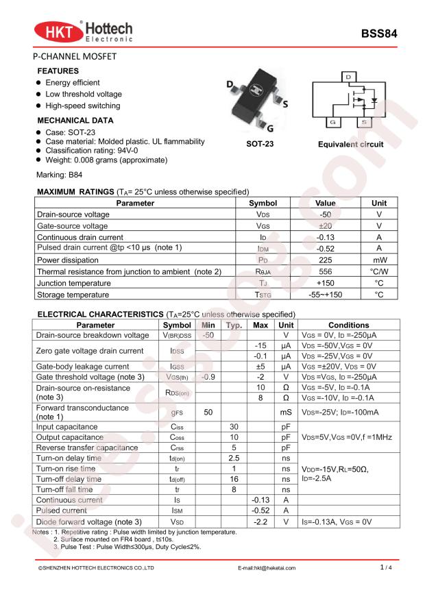 Guangdong Hottech BSS84