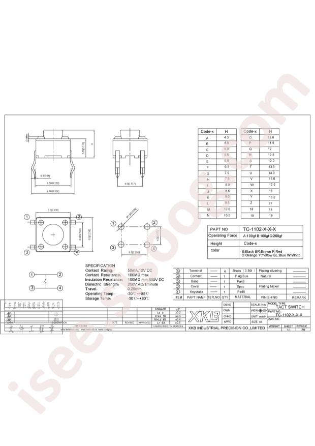 XKB Connection TC-1102-B-U-B