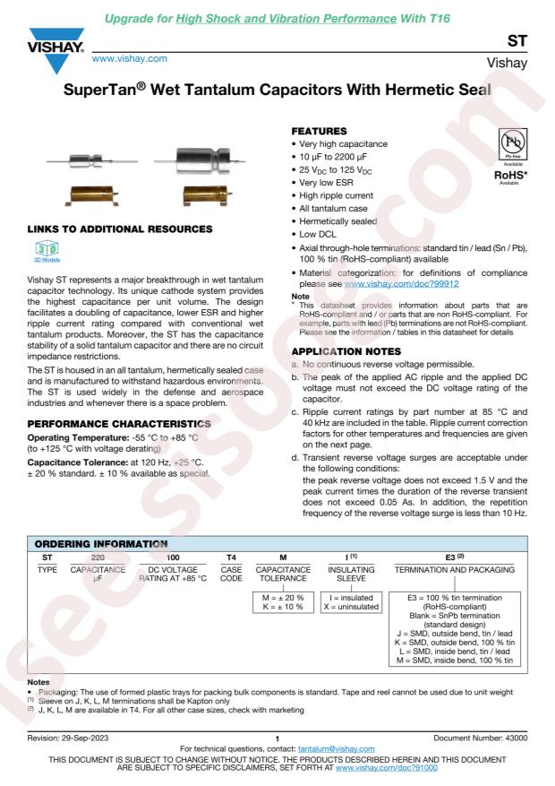 VISHAY ST1200-25T3KI