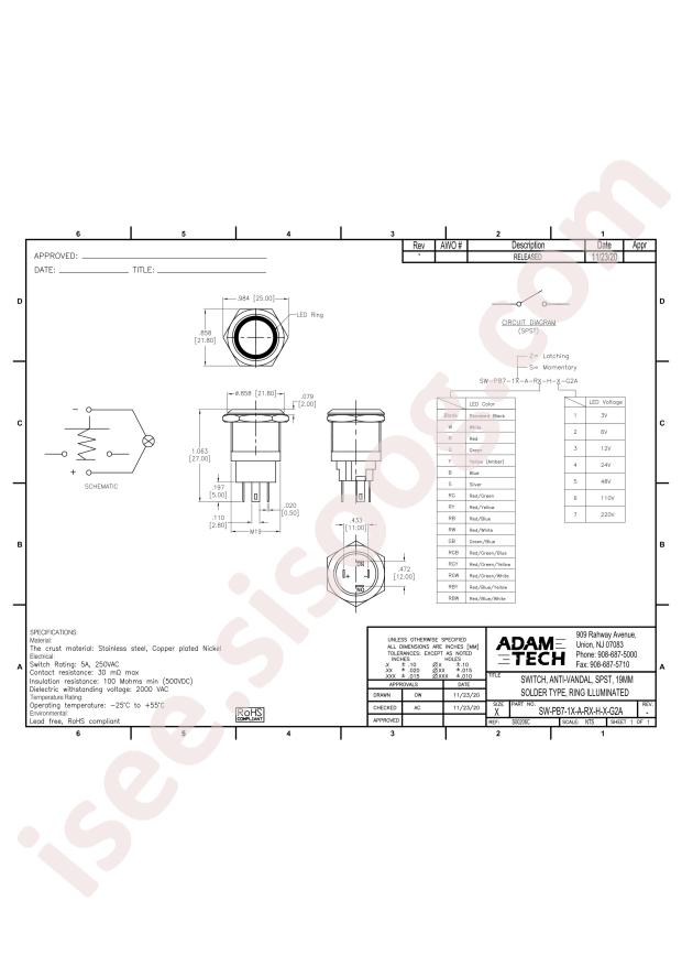 ADAM TECH SW-PB7-1S-A-RR-H-3-G2A