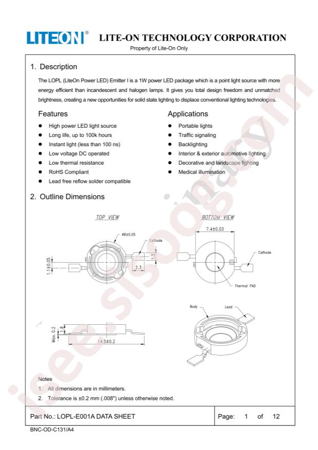 LITEON LOPL-E001A
