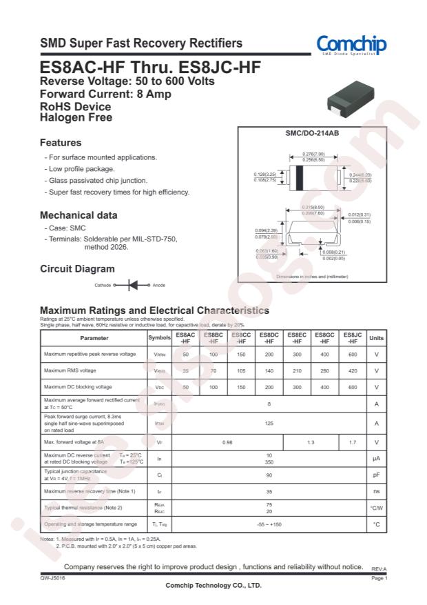 Comchip ES8BC-HF
