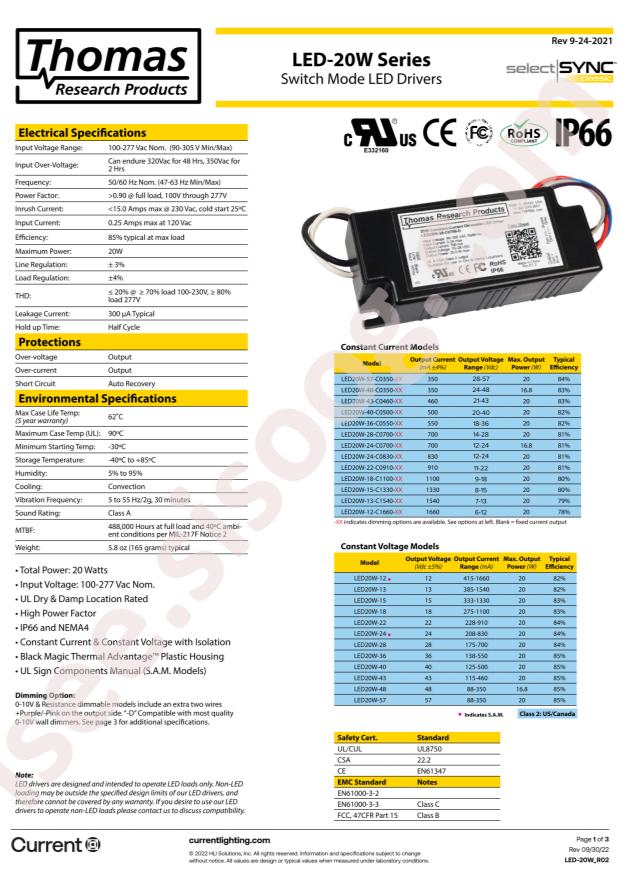 HUBBELL LED20W-22-C0910-D