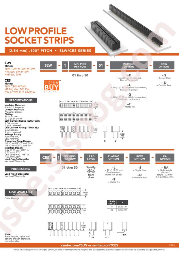 Samtec SLW-101-01-T-D
