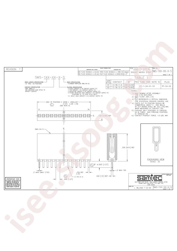 Samtec SMS-104-01-F-S