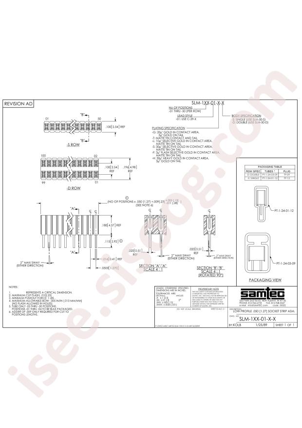 Samtec SLM-105-01-S-S