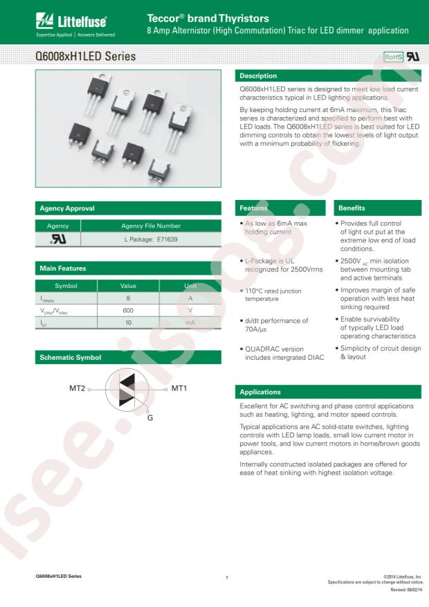 Littelfuse Q6008NH1LEDTP