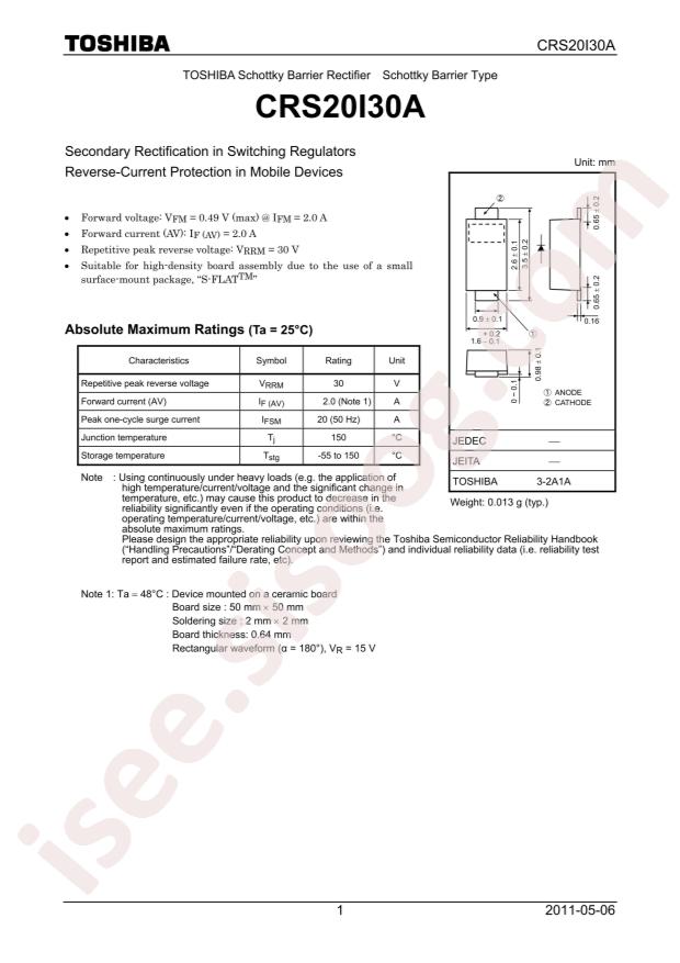TOSHIBA CRS20I30A(TE85L,QM