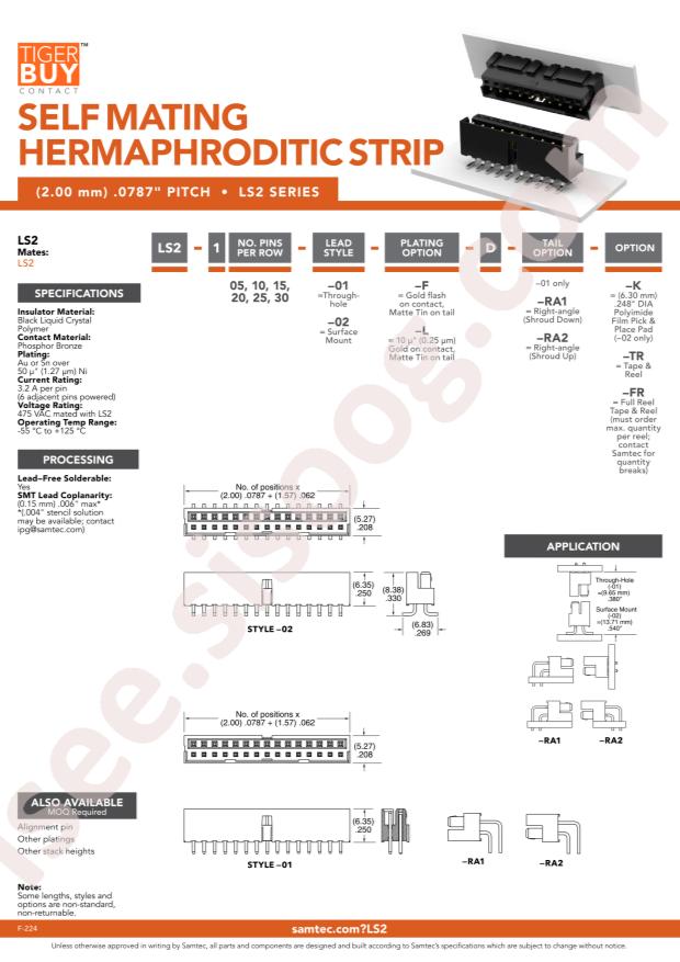 Samtec LS2-115-01-F-D-RA2