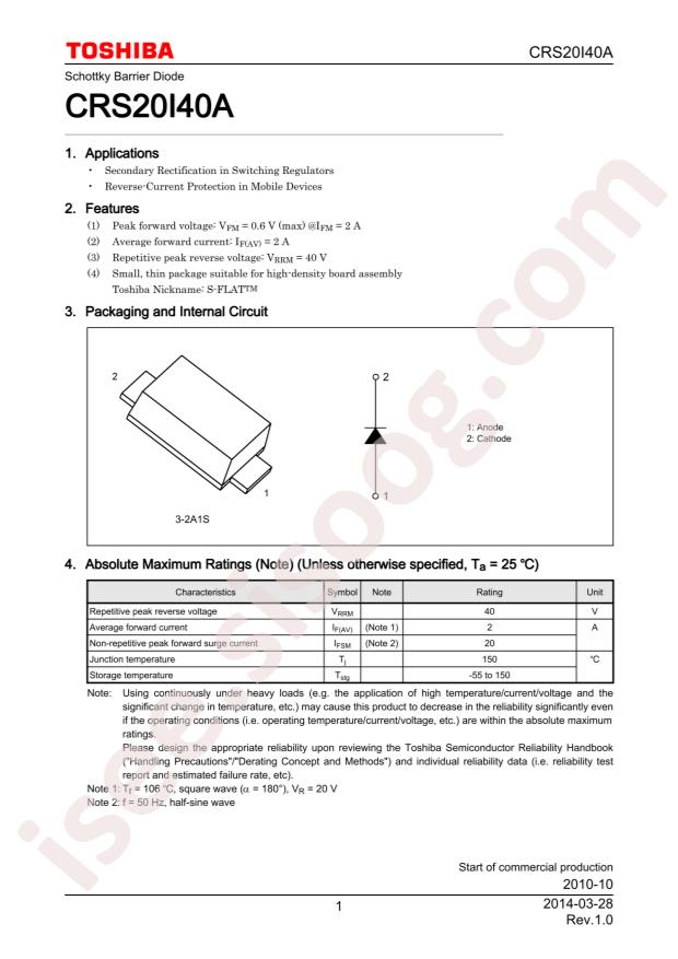 TOSHIBA CRS20I40A(TE85L,QM