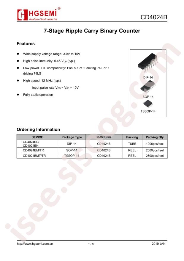 HGSEMI CD4024BM/TR
